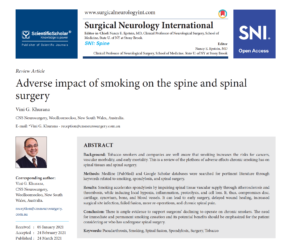 The effects of smoking on the spine and spinal surgery outcomes ...